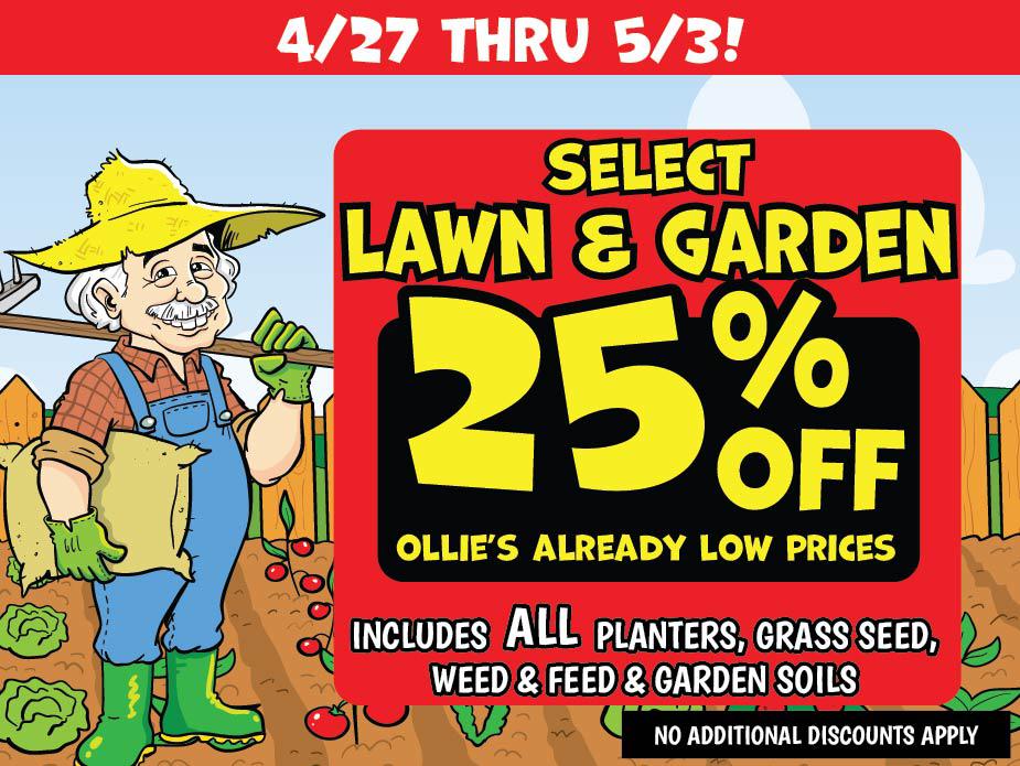 25% off Select Lawn & Garden