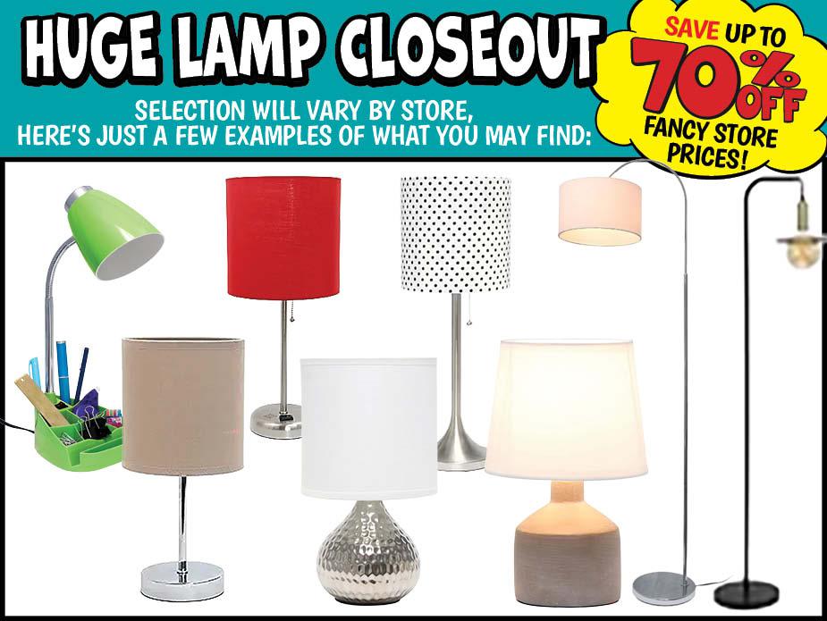 Huge Lamp Closeout