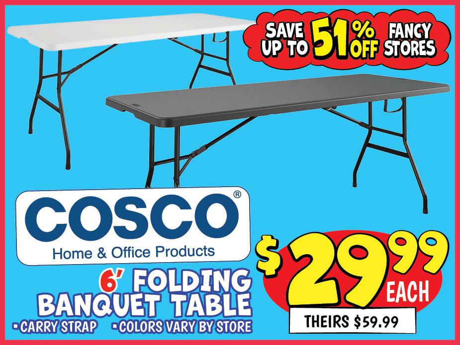 Cosco 6’ Banquet Tables