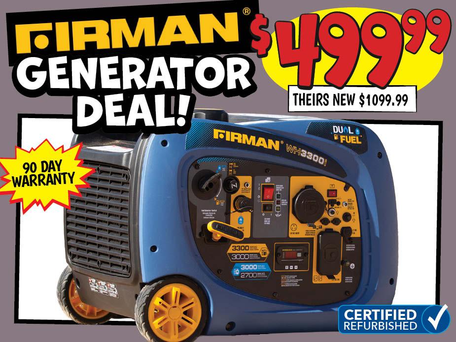 Firman 4000W Dual Fuel Generator