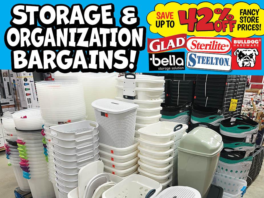 Storage & Organization Bargains!