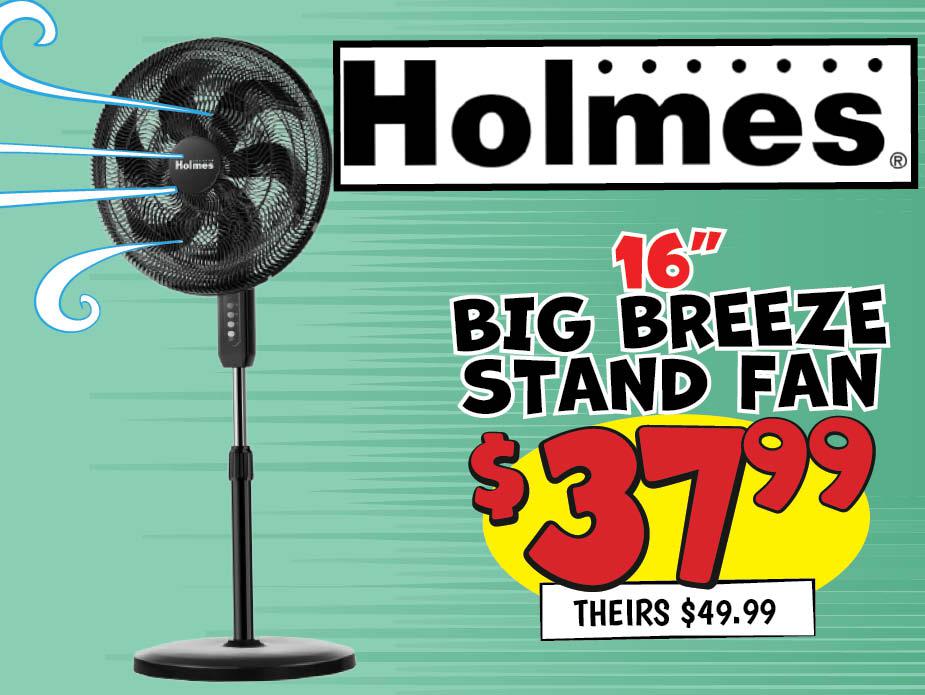 Holmes 16" Big Breeze Stand Fan $37.99