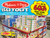Melissa and Doug Buyout display showcasing toys and games with signs advertising up to 60% off fancy store prices.