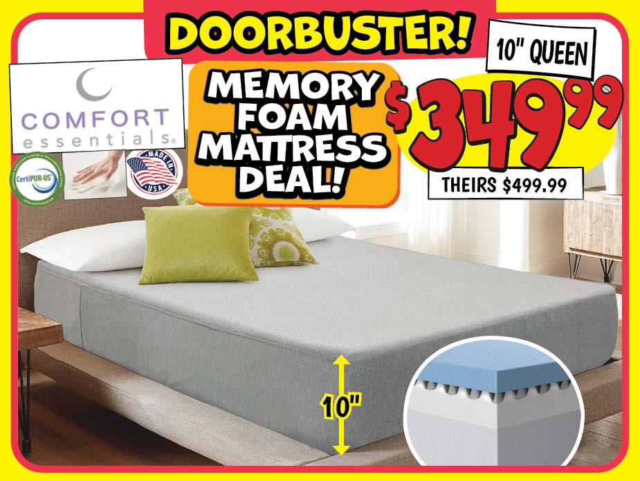 Comfort Essentials Memory Foam Mattress