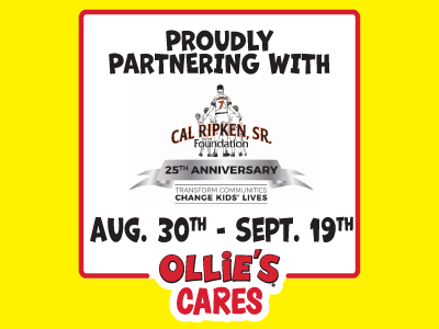 Ollie's Partners with Cal Ripken Sr. Foundation 2026!