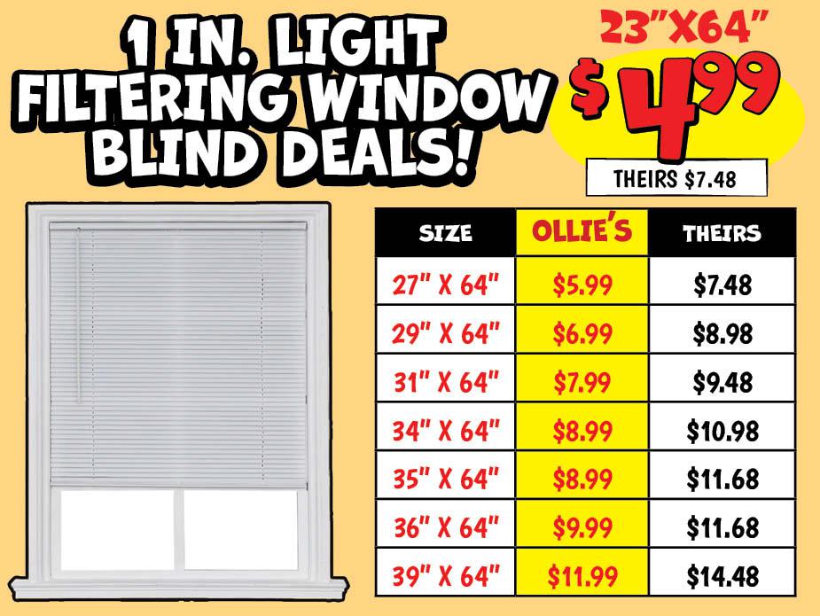 1” Light Filtering Window Blinds Deal