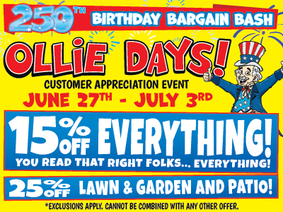 Celebrate Ollie Days June 27th – July 3rd!