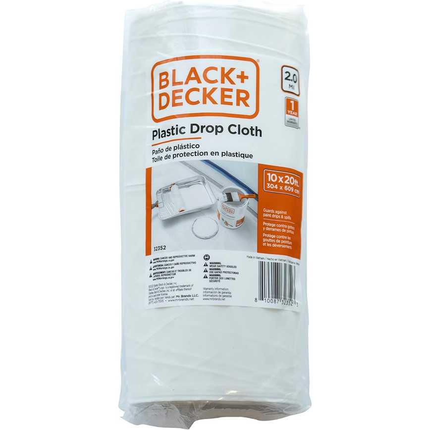 Black+Decker Plastic Drop Cloth 10&#39; x 20&#39; 