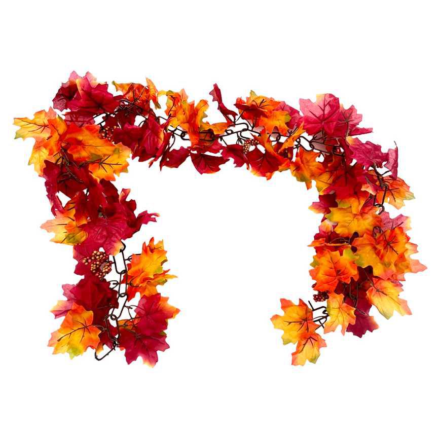 Harvest Chain Leaf Garland 6'