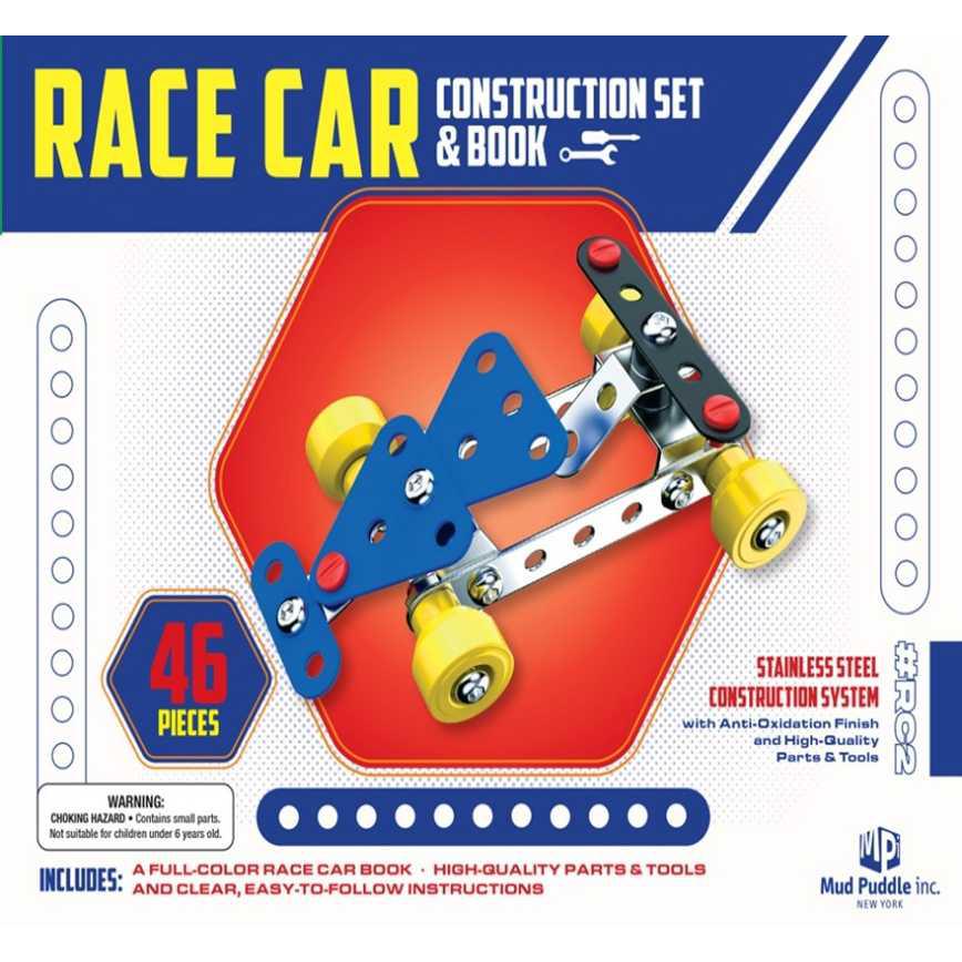 Race Car Construction Set &amp; Book Activity Kit