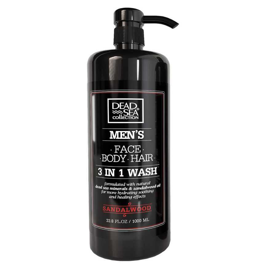 Dead Sea Collection Men's 3-in-1 Face, Body, Hair Wash 33.8 oz.