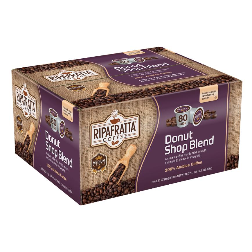 Ripafratta Donut Shop Blend Coffee 80 ct. 