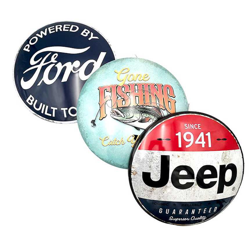 Metal Dome Signs 15"