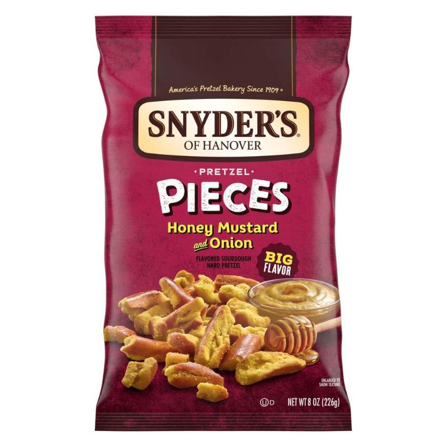 Snyder's of Hanover Flavored Pretzel Pieces Honey Mustard &amp; Onion 8 oz. 