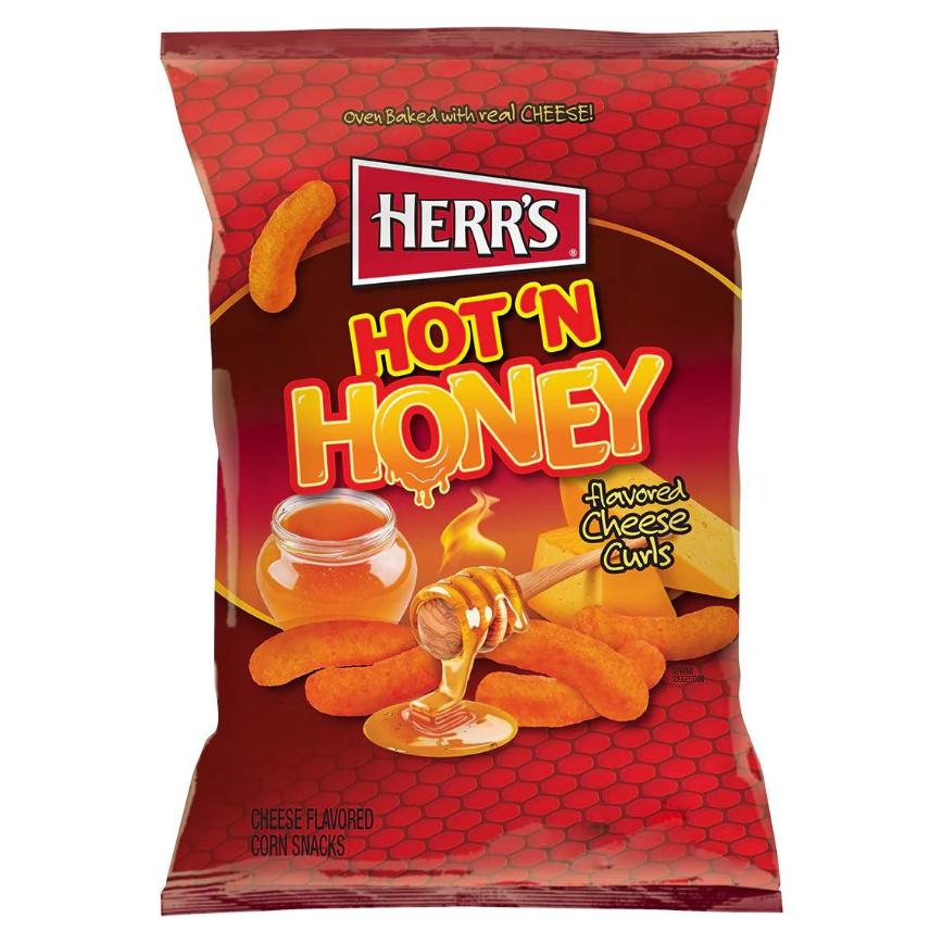 Herr's Hot'n Honey Flavored Cheese Curls 6 oz.