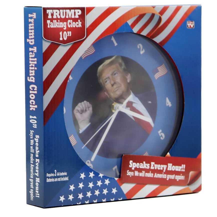 Trump Talking Wall Clock 10"
