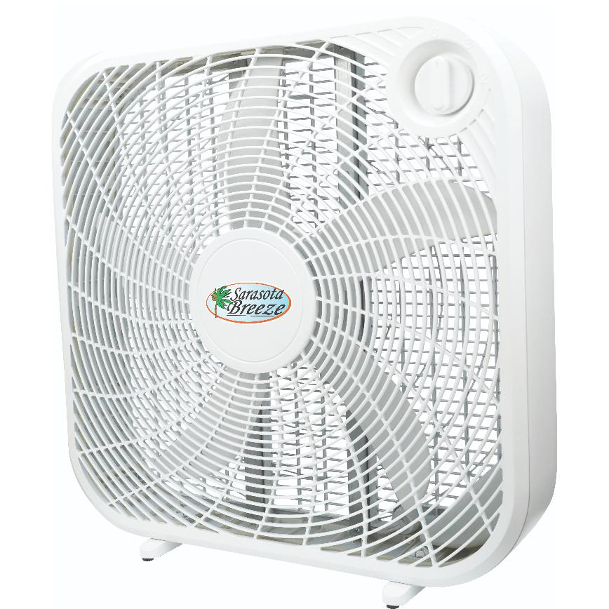 Sarasota Breeze Box Fan White 20" 