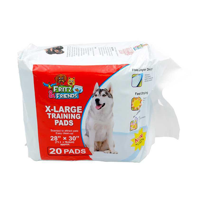 Fritz &amp; Friends 28" x 30" X-Large Puppy Pads 20 ct.