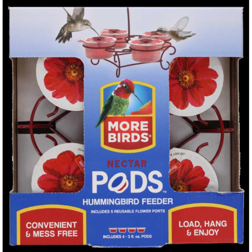 More Birds Nectar Pods With Hanger 4 ct. 3 oz.