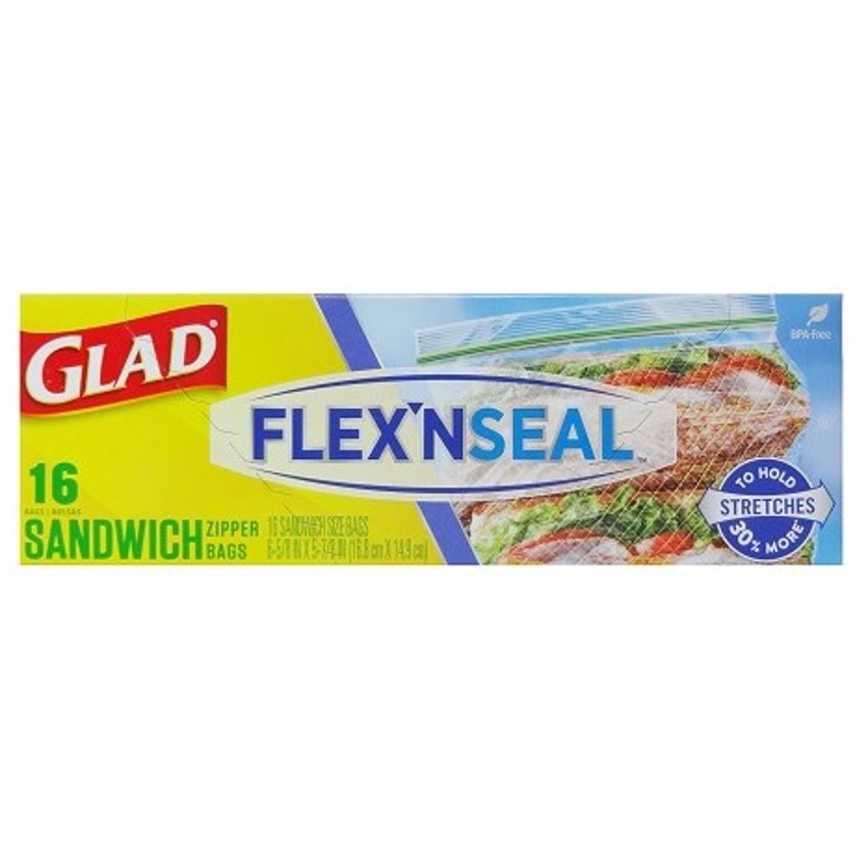 Glad Flex N' Seal Sandwich Bags 16 ct.