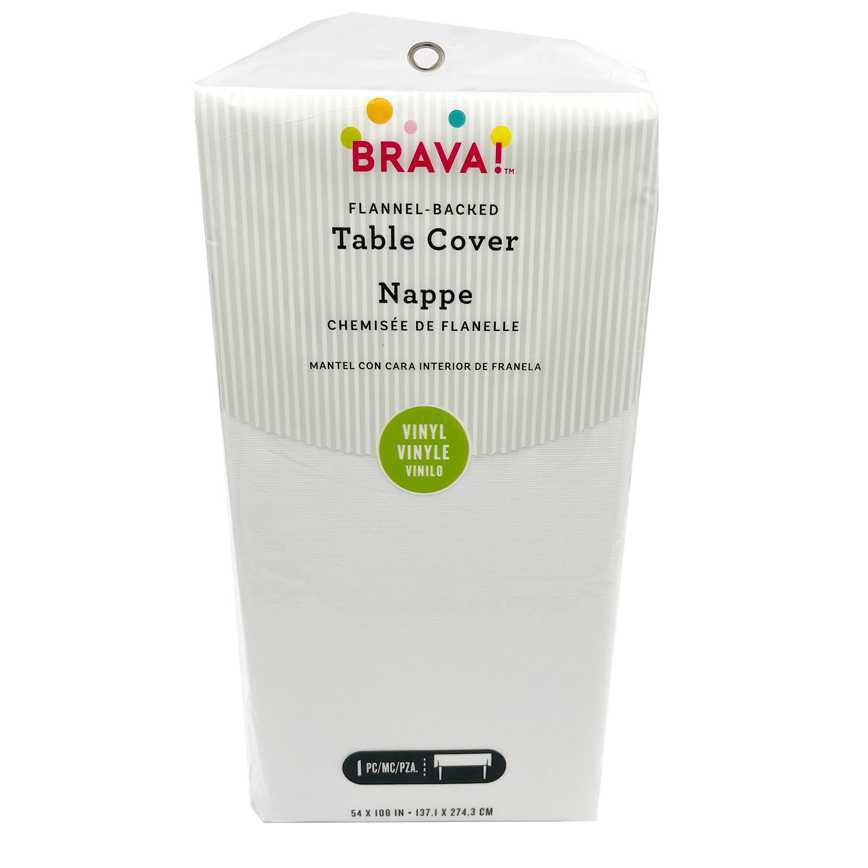 Flannel-Backed Vinyl Tablecloth 54" x 108"