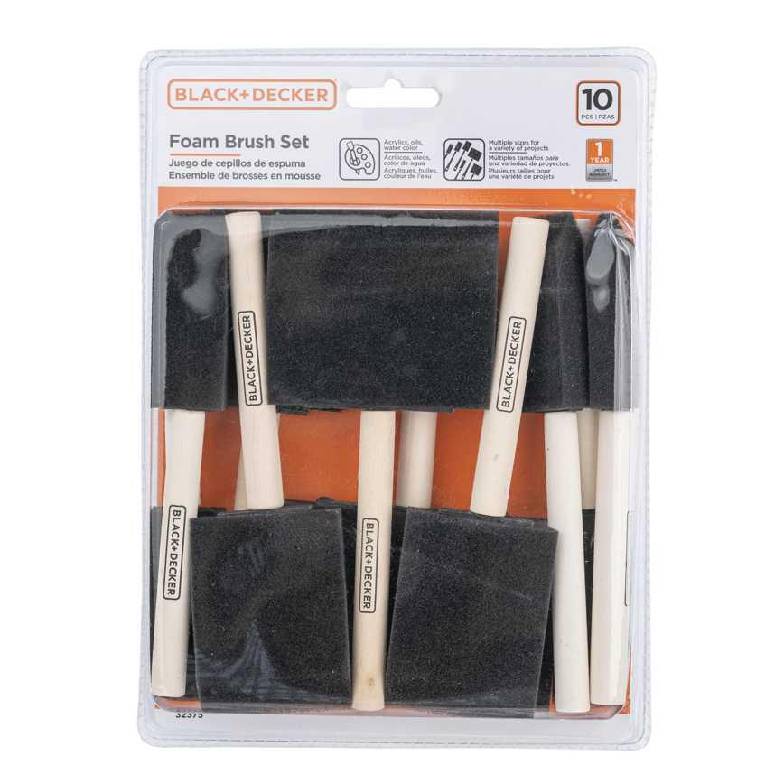 Black+Decker Foam Brush Set 10 pc.
