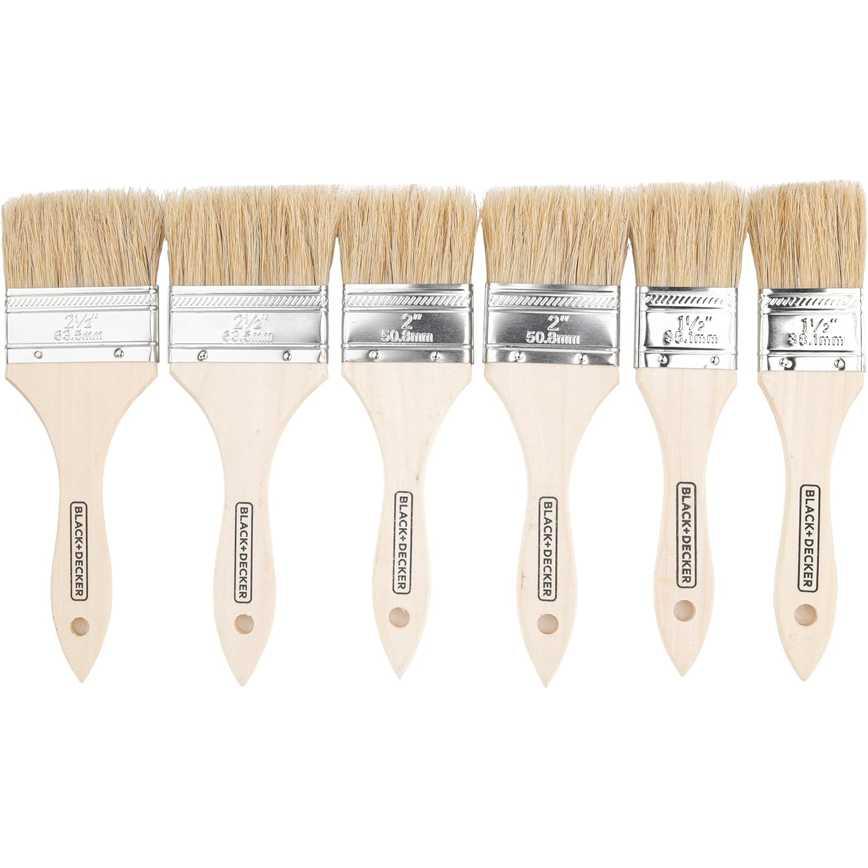 Black+Decker Chip Brush Set 6 pk.