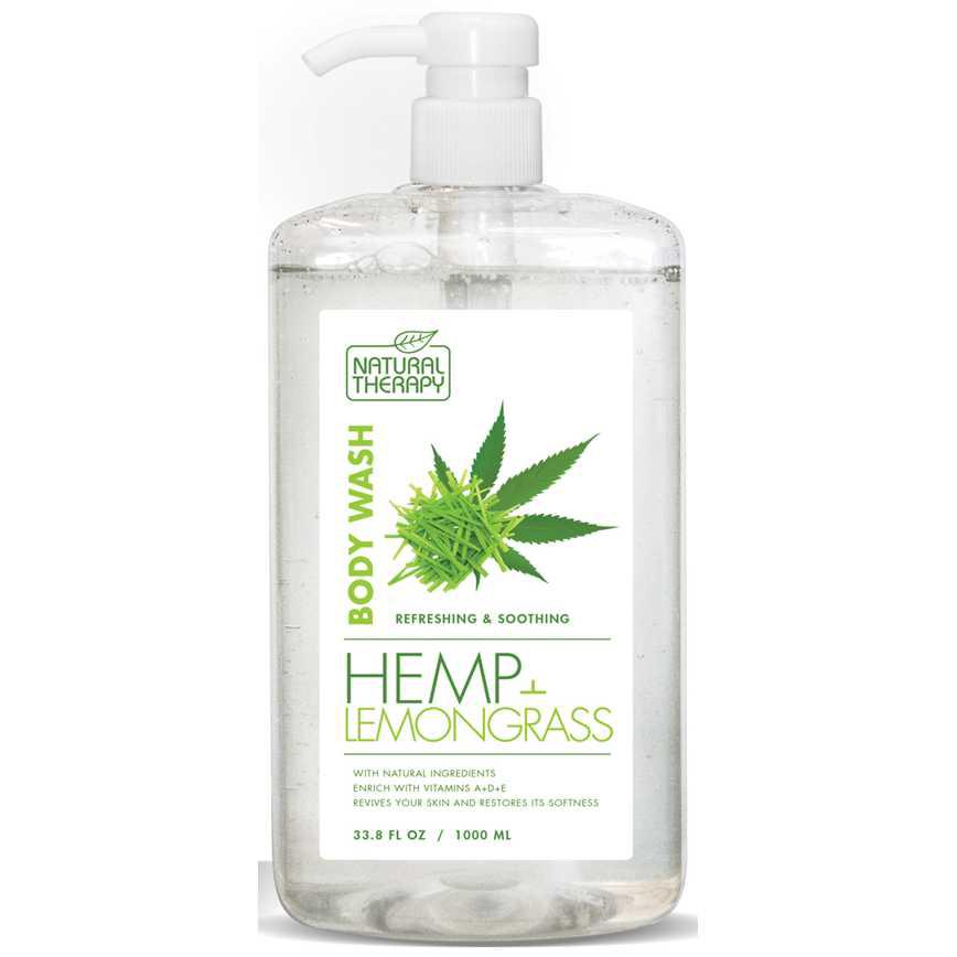 Natural Therapy Hemp &amp; Lemongrass Body Wash 33.8 oz.