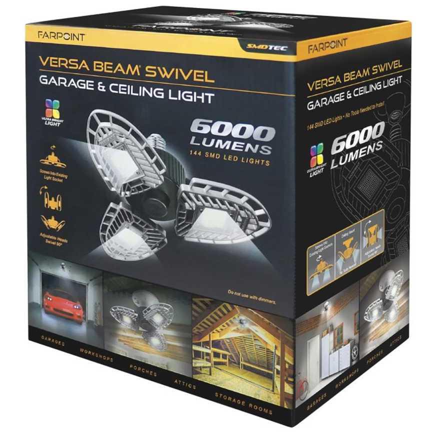 Farpoint Beam Swivel Garage Light 6,000 Lumens