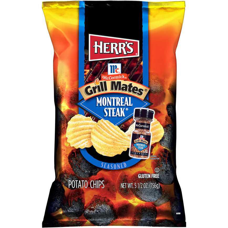 Herr's Grill Mates Chips Montreal Steak 5.5 oz.