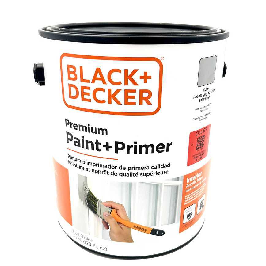 Black+Decker Premium Paint + Primer Satin Gray 1 Gal.