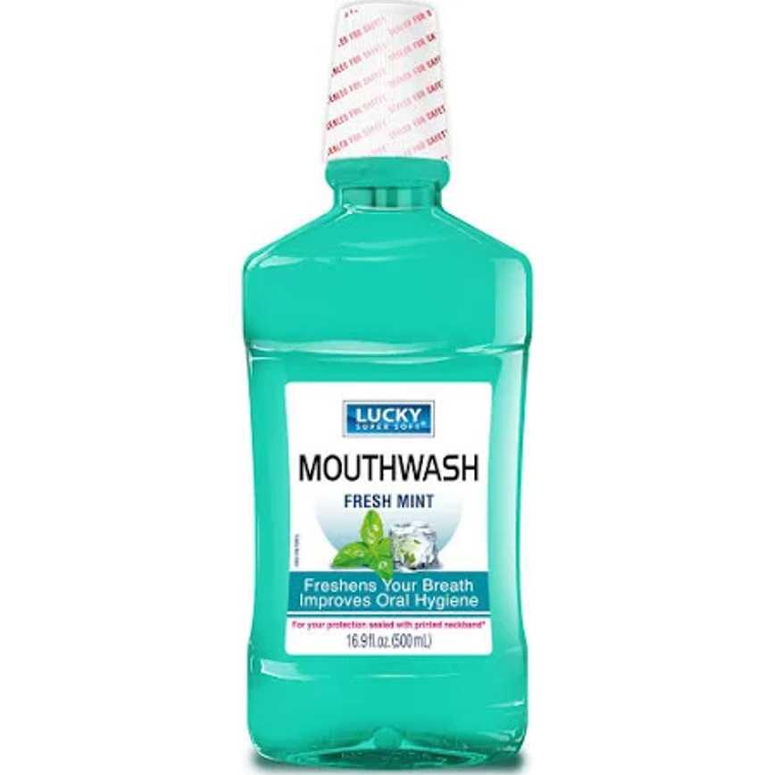 Lucky Super Soft Fresh Mint Mouthwash 16.9 oz.