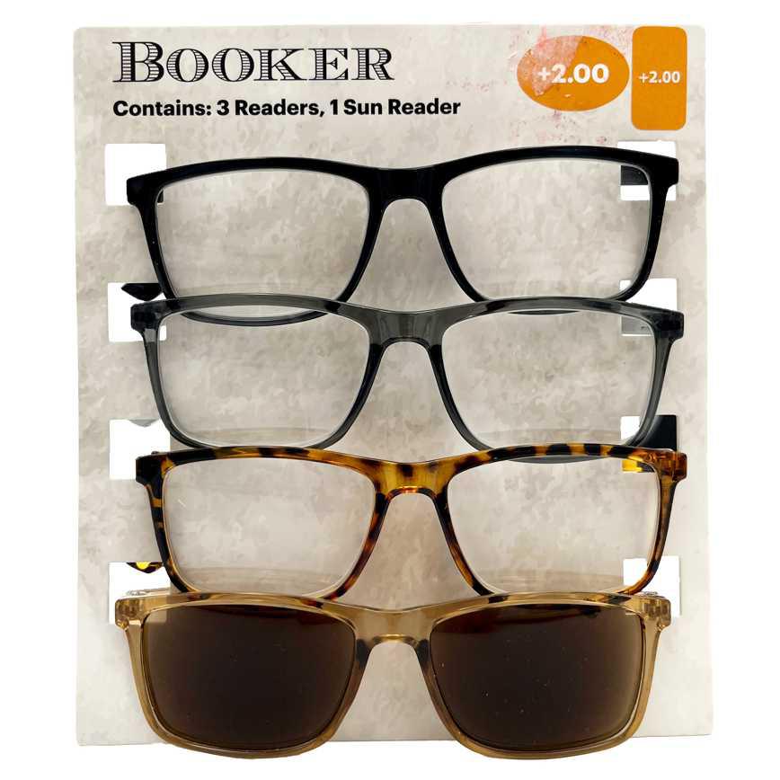 Booker Reading Glasses 4 pk. +2.00 Magnification