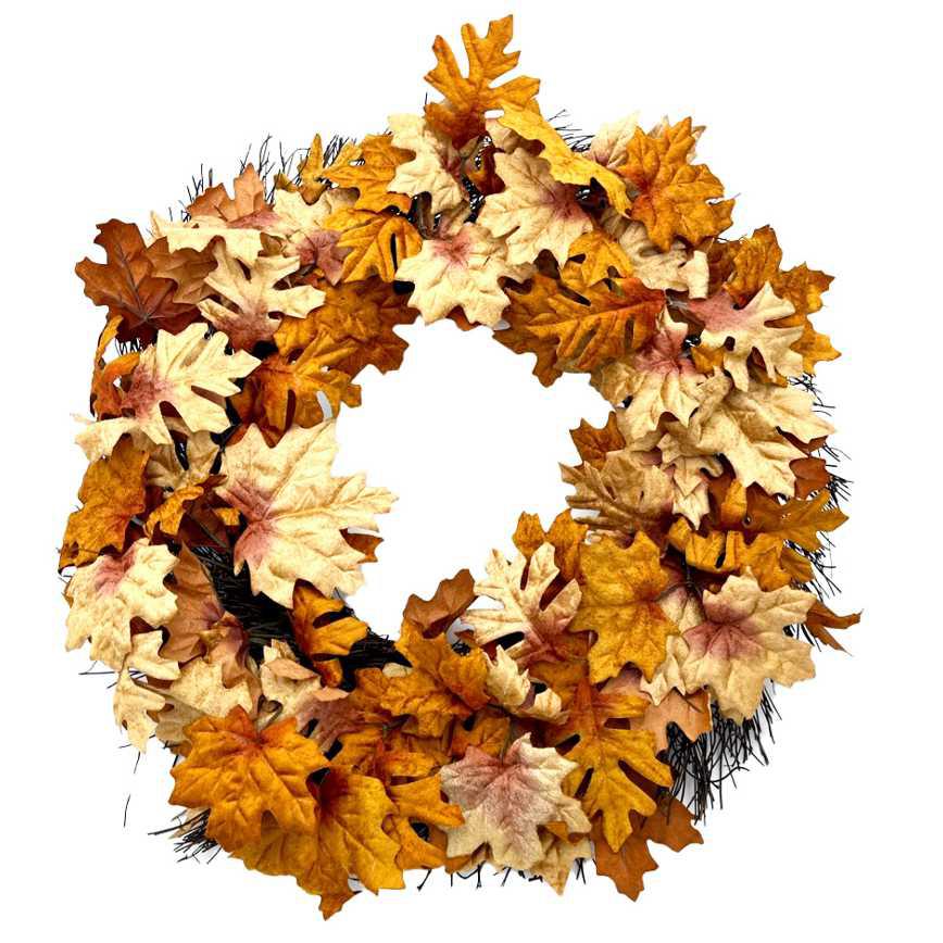 Harvest Leaf Wreaths 22"