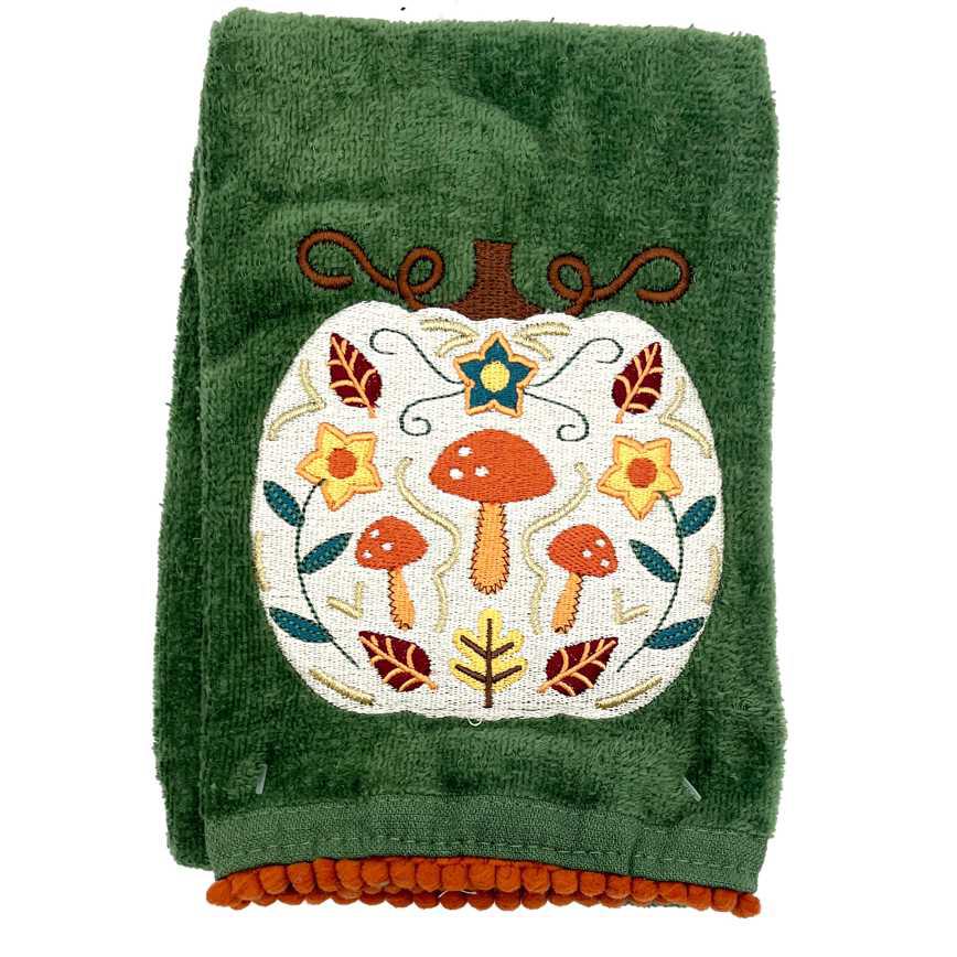 Harvest Embroidered Hand Towels