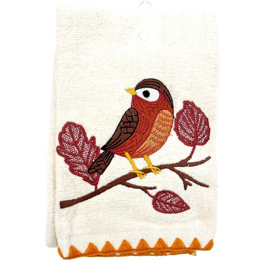 Harvest Embroidered Hand Towels