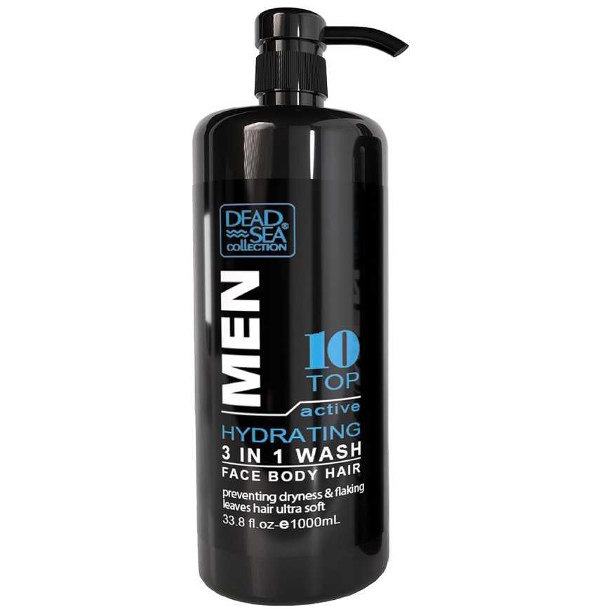 Dead Sea Collection Men's 3-in-1 Face, Body, Hair Wash 33.8 oz.