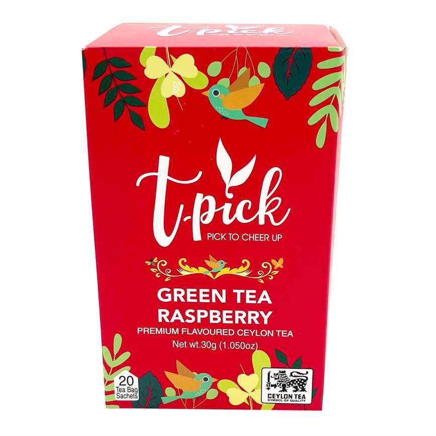 T-Pick Teas Green Tea Raspberry 20 ct.