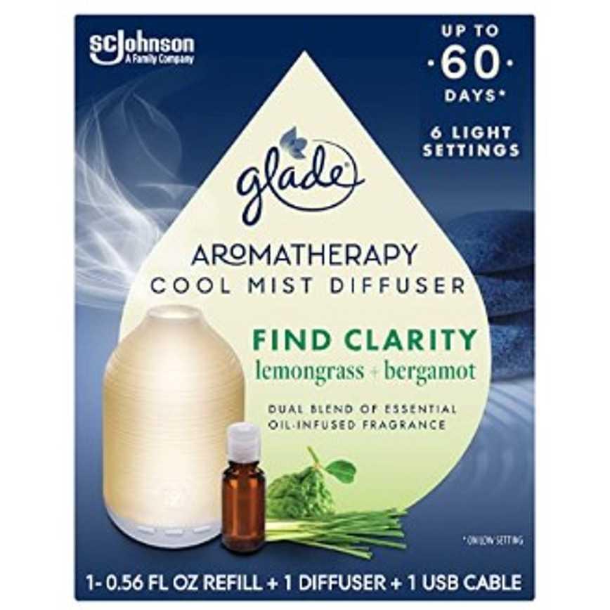 Glade Aromatherapy Cool Mist Diffuser Find clarity 0.56 oz.