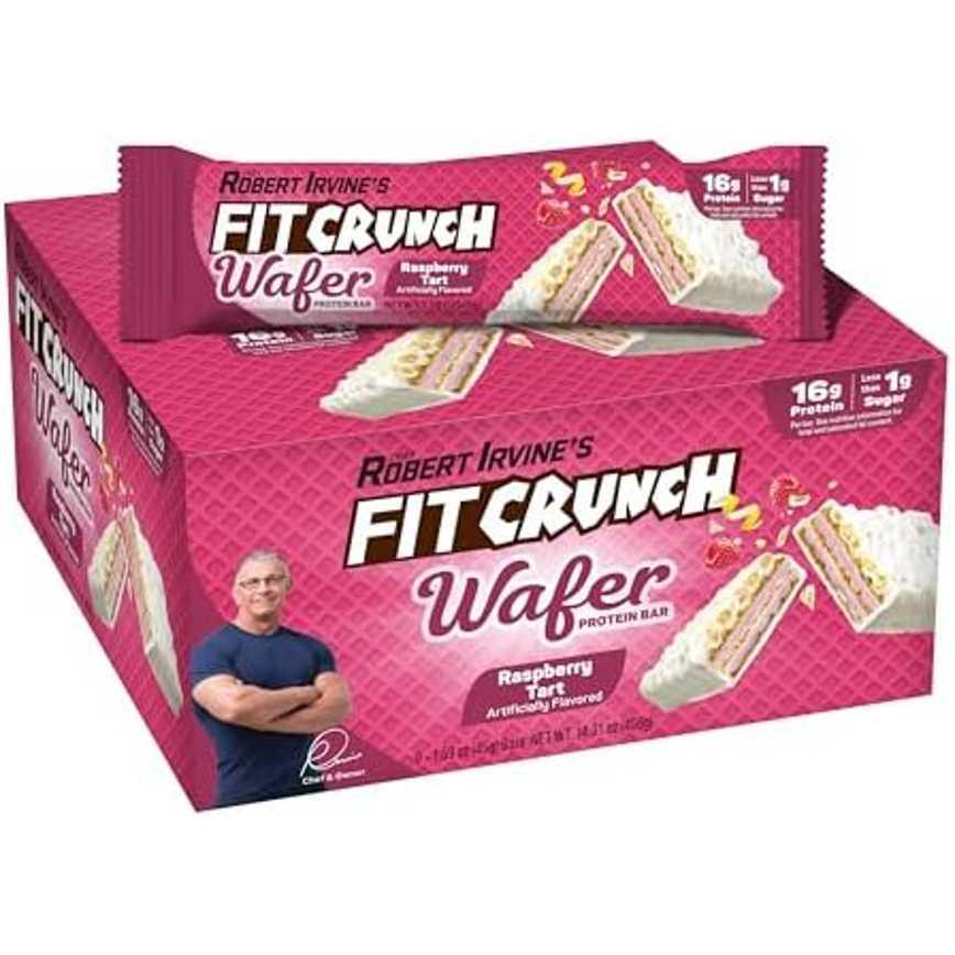 Chef Robert Irvine's Fit Crunch Wafer Protein Bar Raspberry Tart 9 ct.
