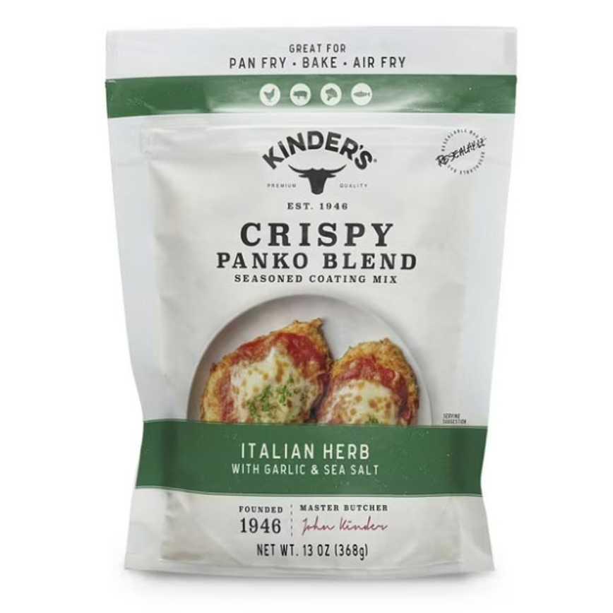 Kinder’s Panko Breadcrumbs Italian Herb + Garlic &amp; Sea Salt 13 oz.