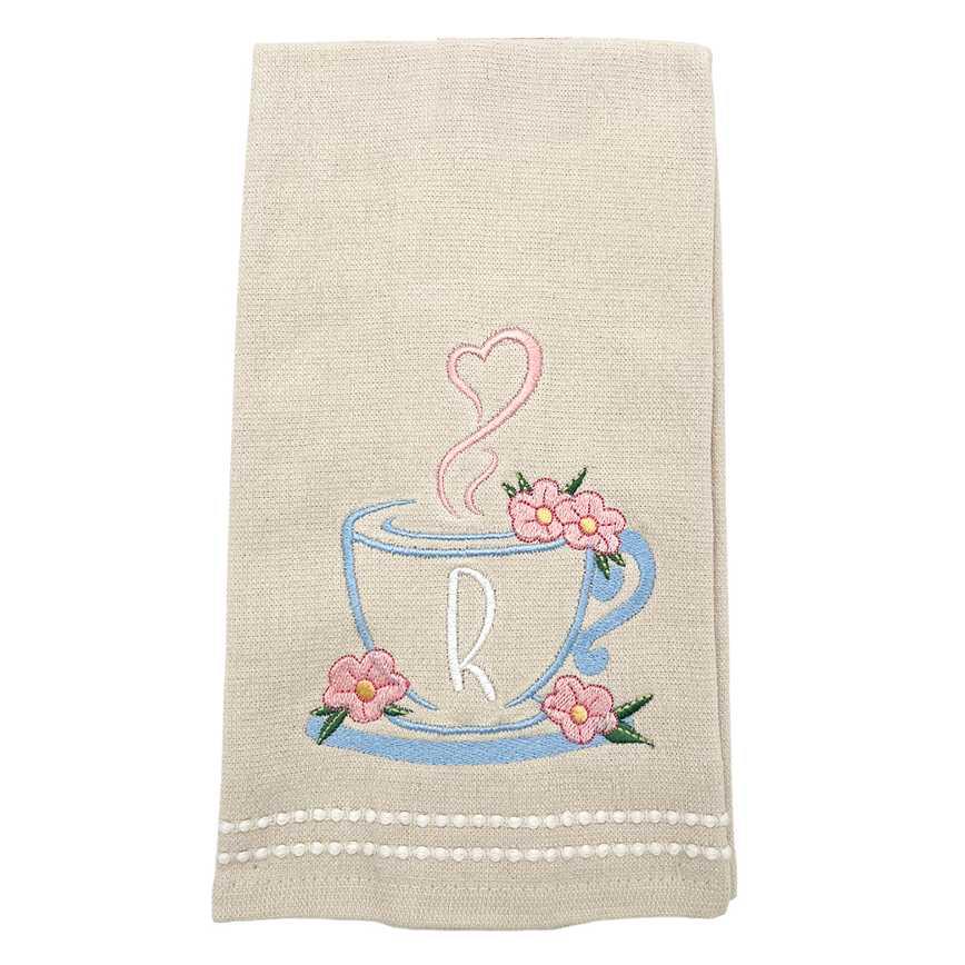 Embroidered Monogram Kitchen Towel