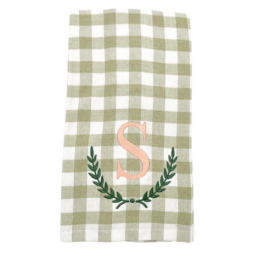 Embroidered Monogram Kitchen Towel