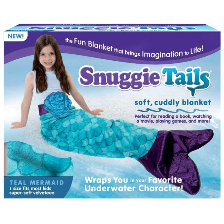 As Seen On TV Snuggie Tails Cuddly Blanket Teal Mermaid