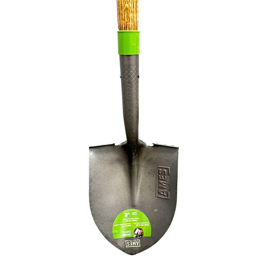 Ames Wood Handle Round Point Shovel