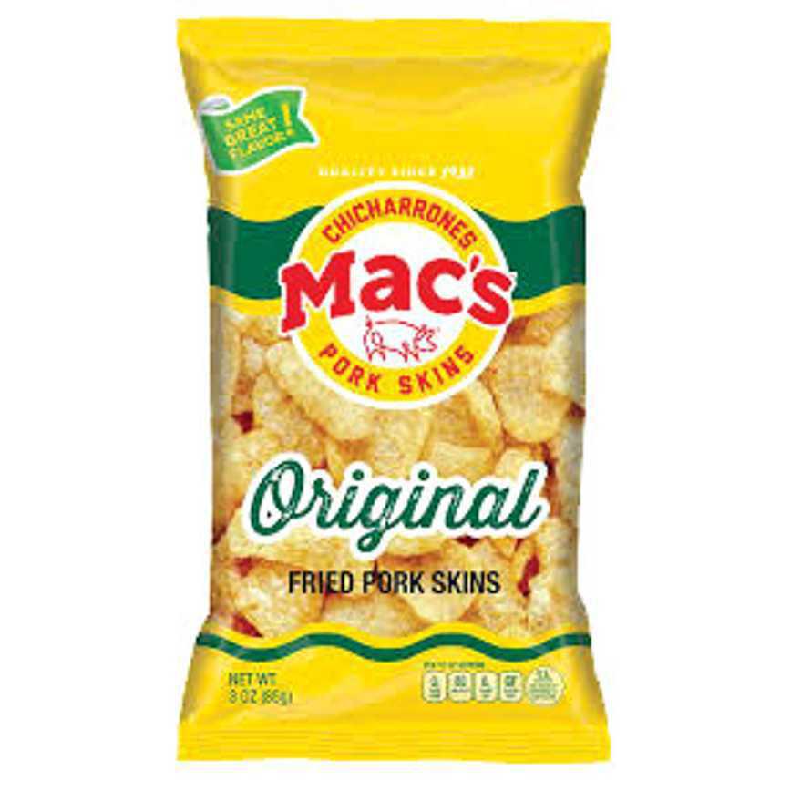 Mac's Chicharrones Crispy Pork Rinds Original 4 oz.