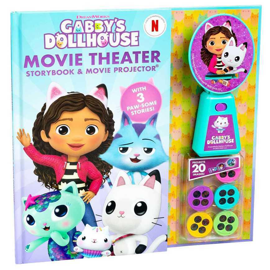 Gabby’s Dollhouse Movie Theater Storybook &amp; Movie Projector