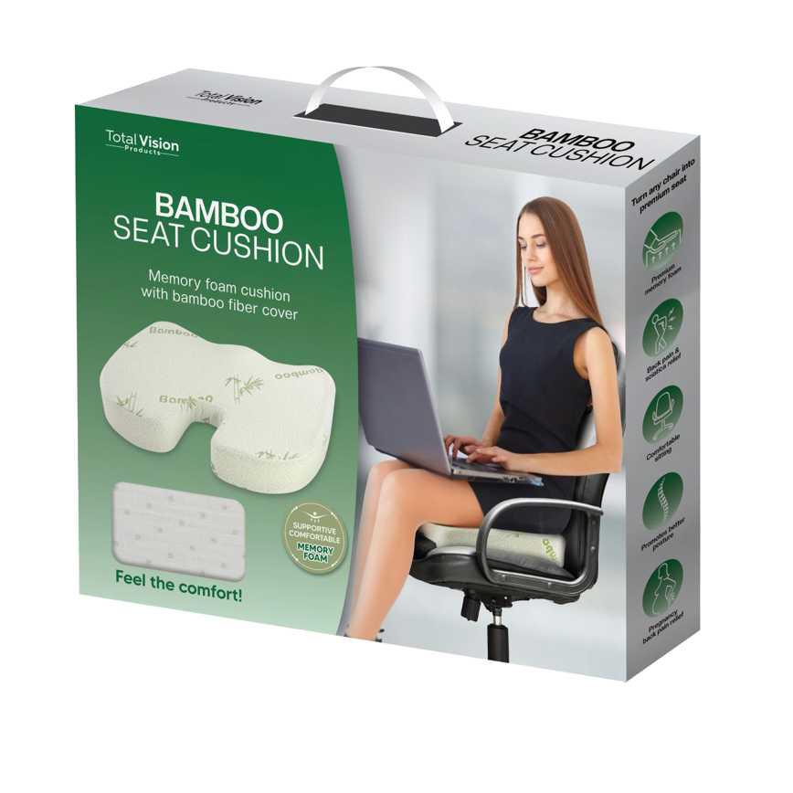 Total Vision Products Bamboo Memory Foam Cushion