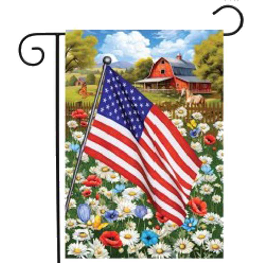 Patriotic Garden Flags 12" x 18"