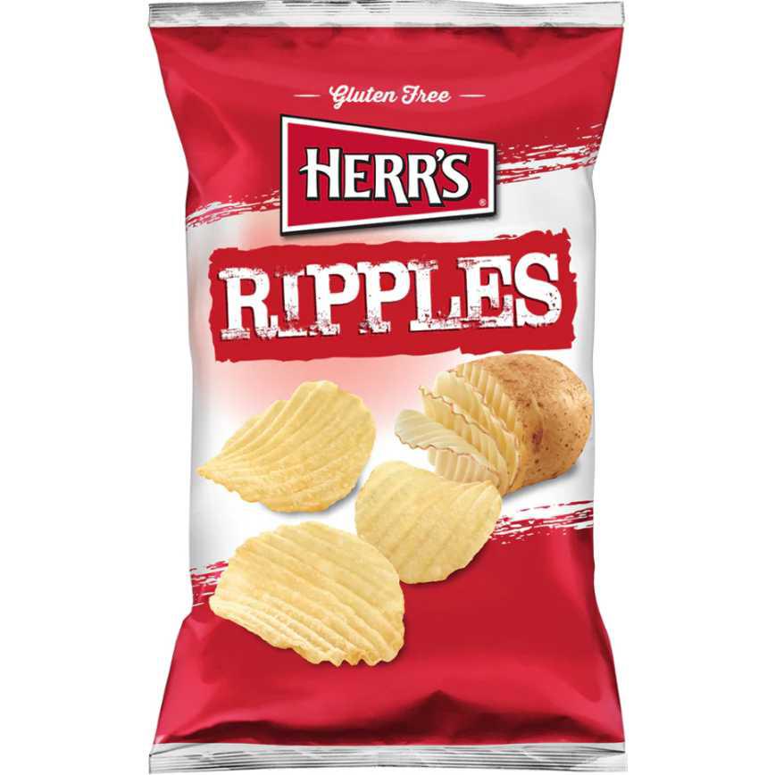 Herr's Potato Chips Ripples 7 oz.